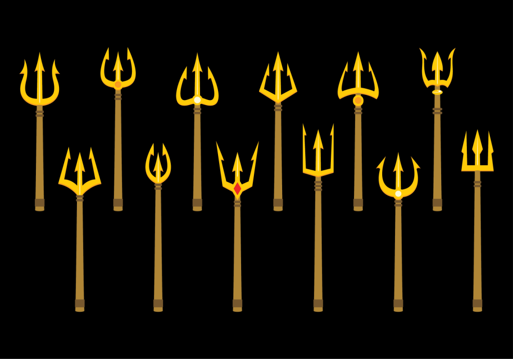 Синий трезубец логотип