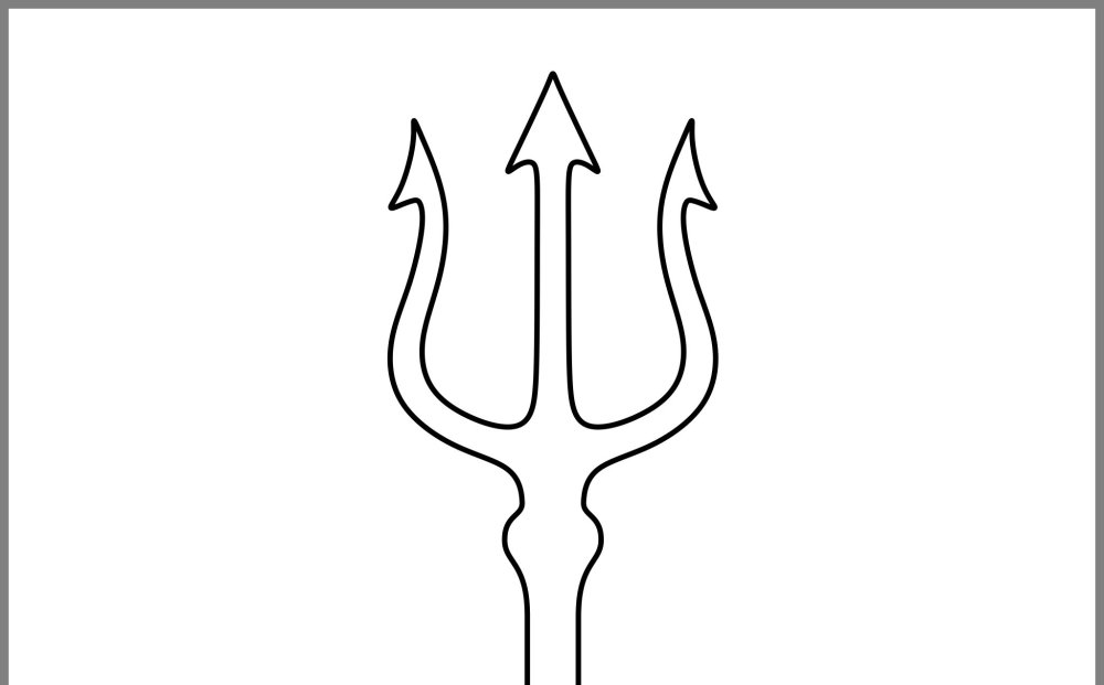 Украинский герб на черном фоне