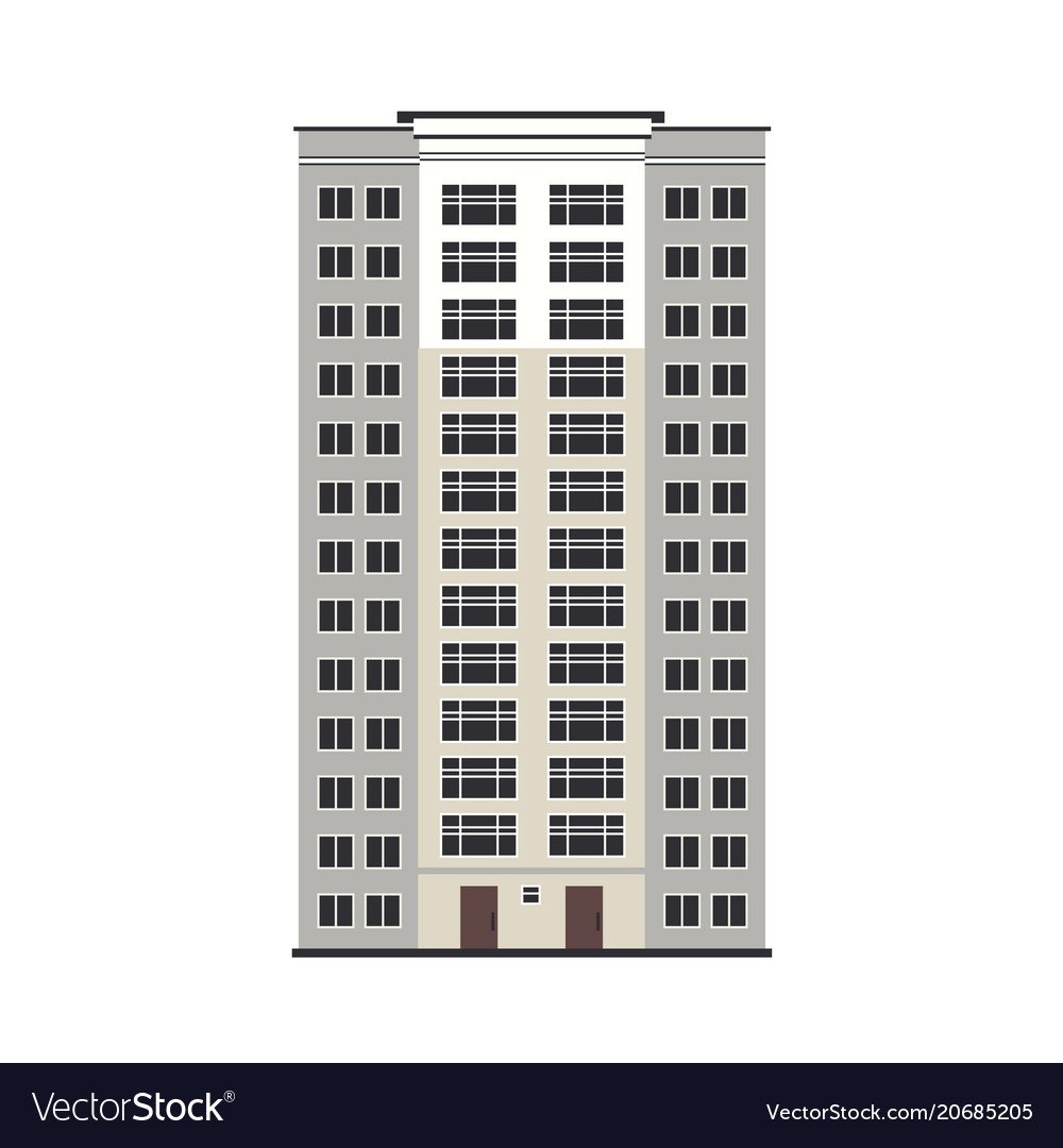 Многоэтажный дом ночью