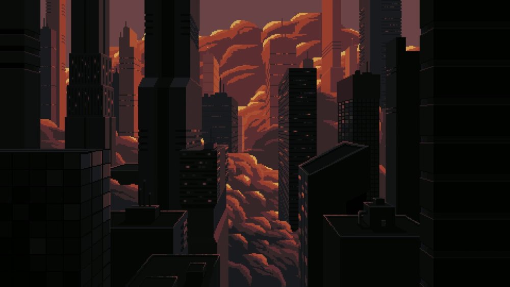 Город из пикселей