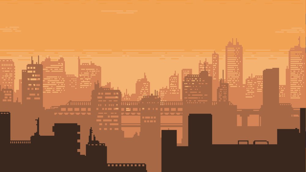 Пиксельный город