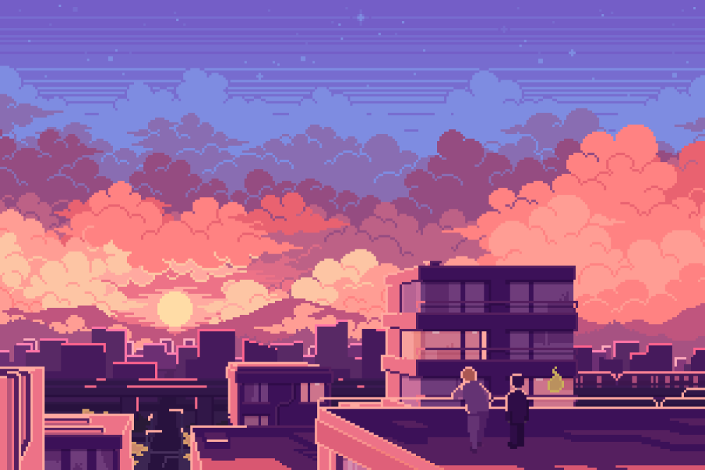 Пиксельный пейзаж