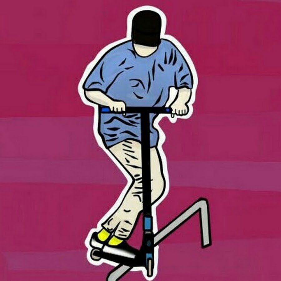 Дети на велосипедах и самокатах рисунки