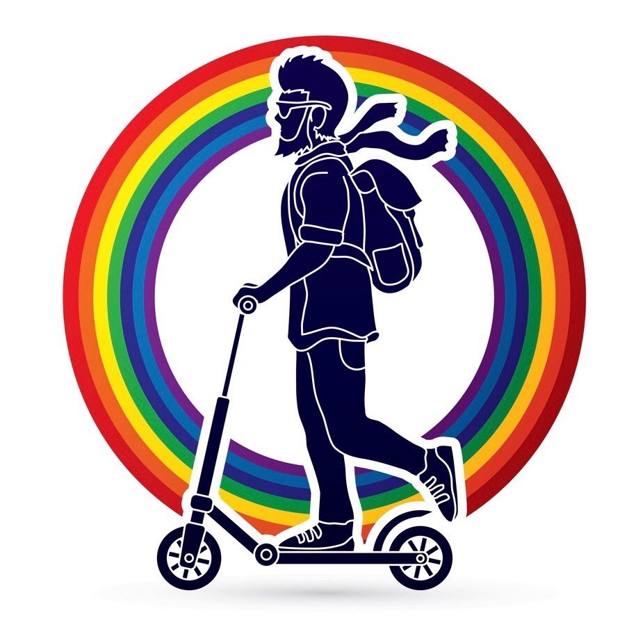 Логотип с самокатом