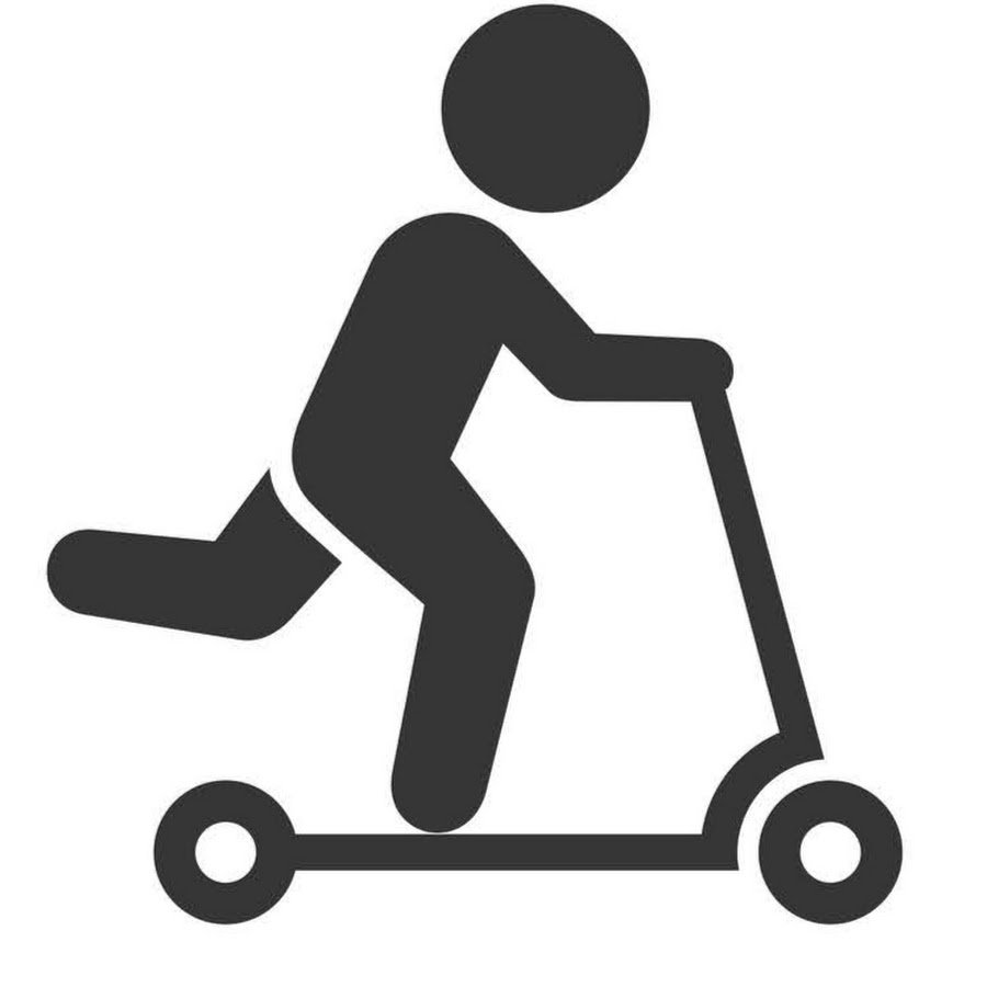 Человек на самокате иконка