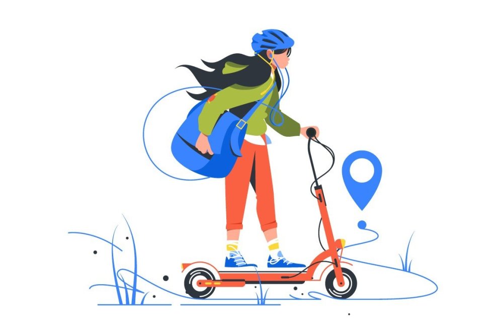 Самокат иллюстрация