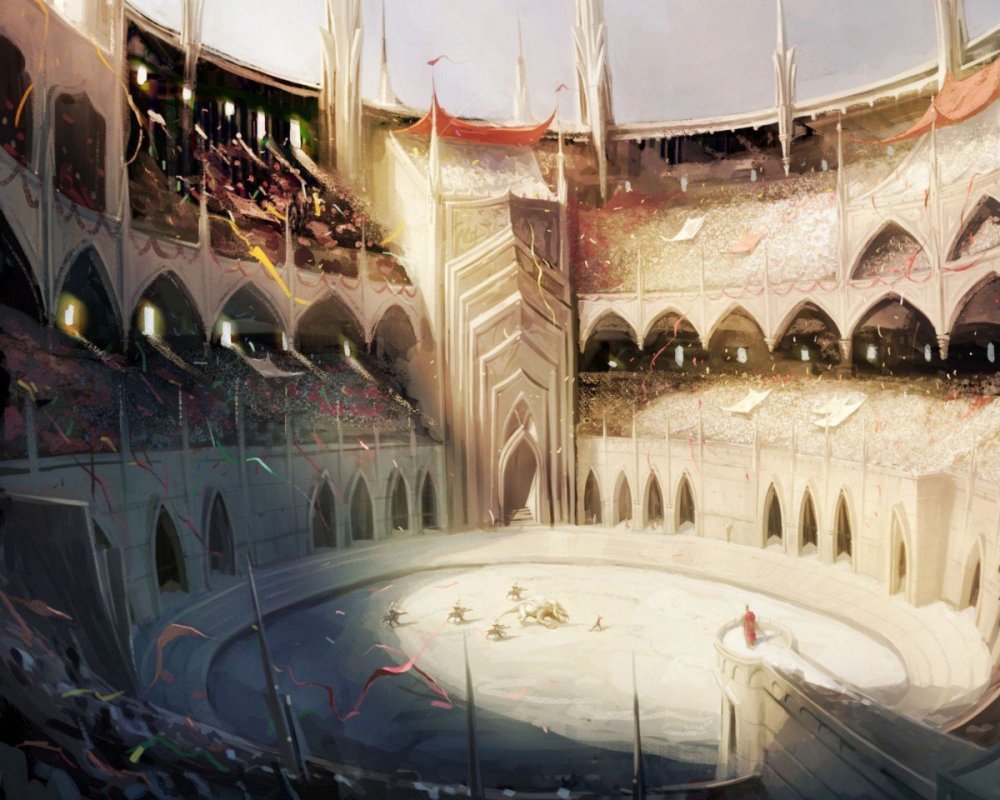 Гладиаторская Арена фэнтези арт