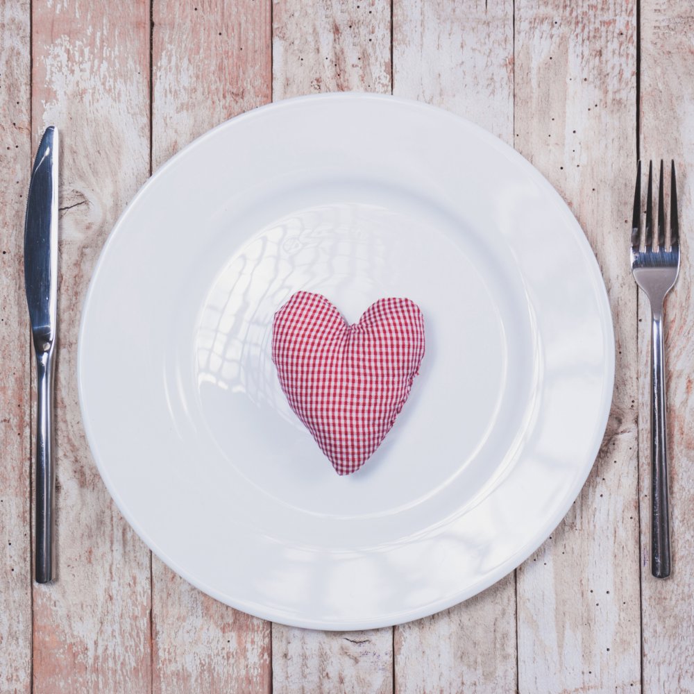 Тарелка с сердечками