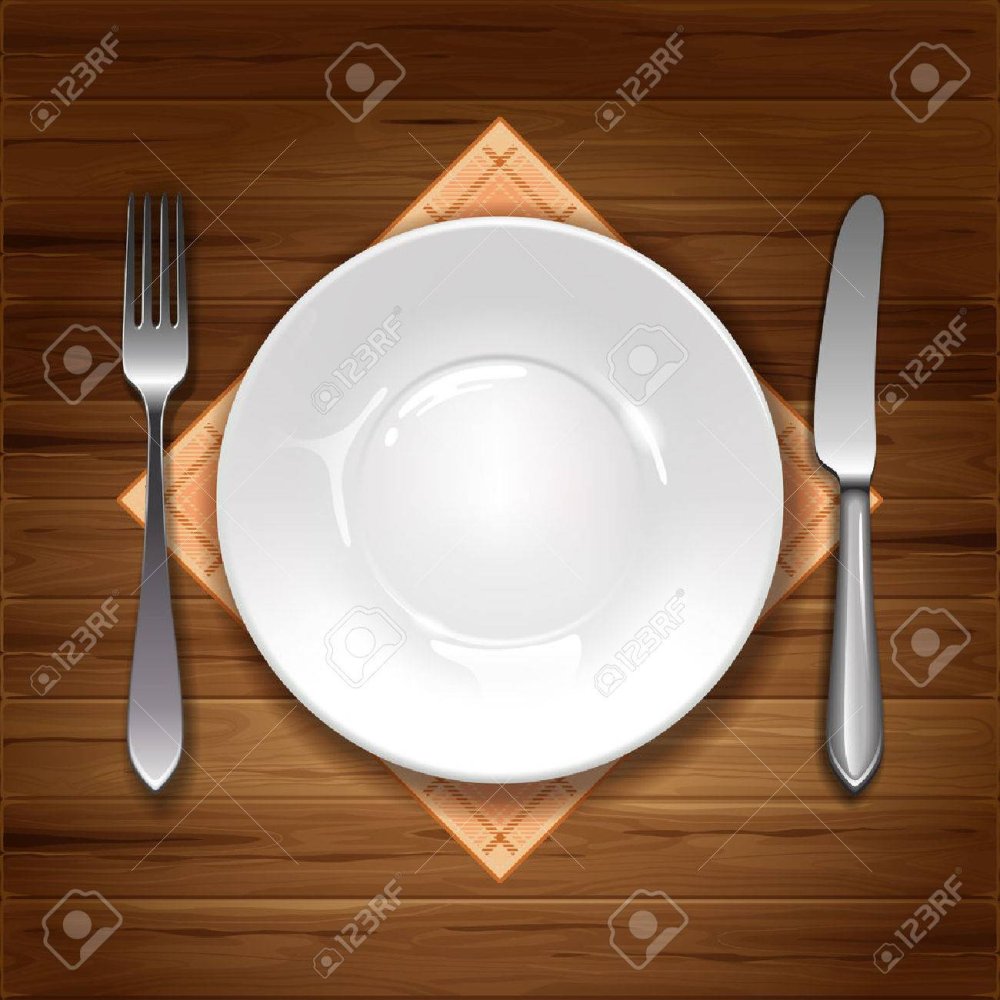 Тарелка вилка нож