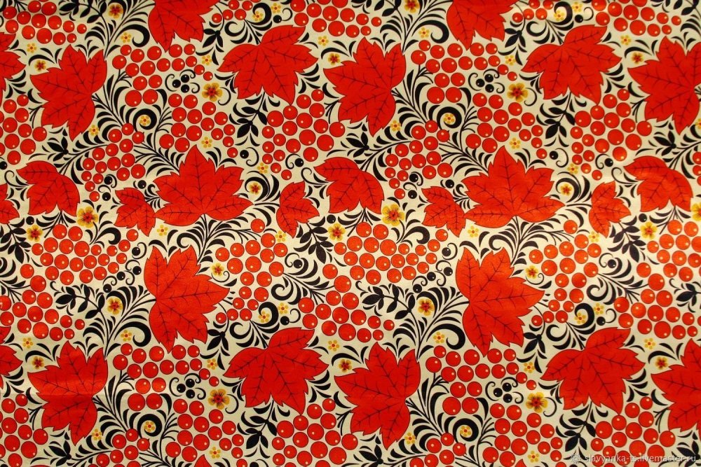 Паттерн Хохлома бесшовный