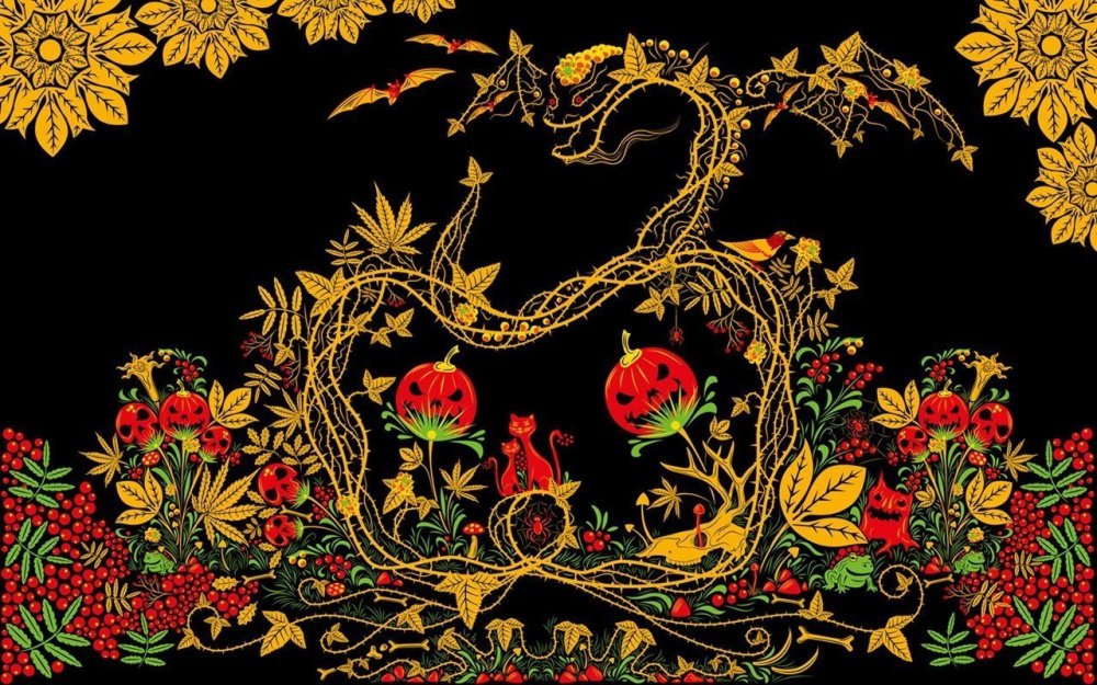 Жостовская роспись орнамент