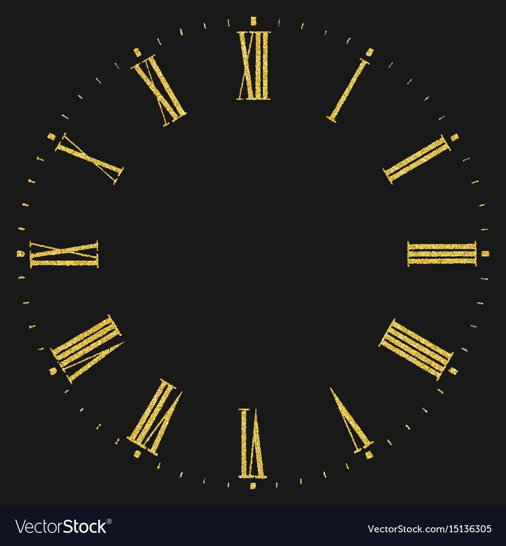 Циферблат черный без стрелок