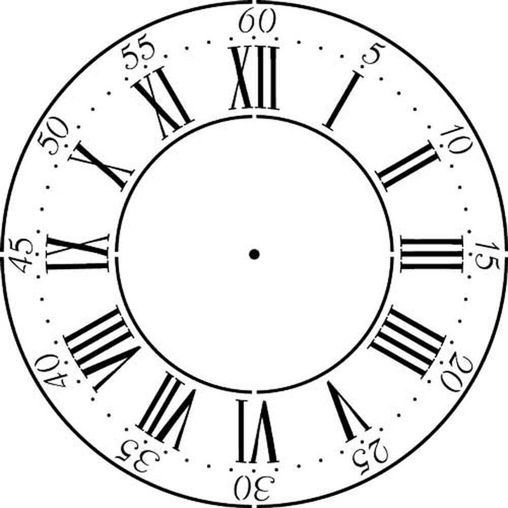 Циферблат часов трафарет