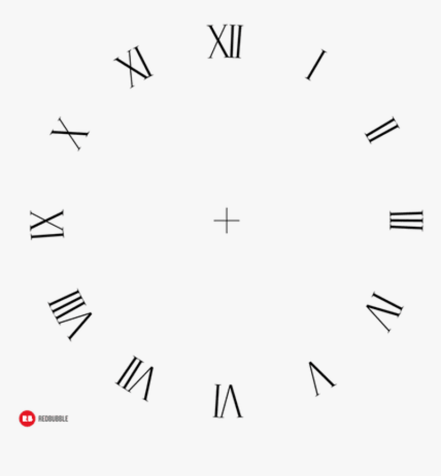 Циферблат Римский на прозрачном фоне