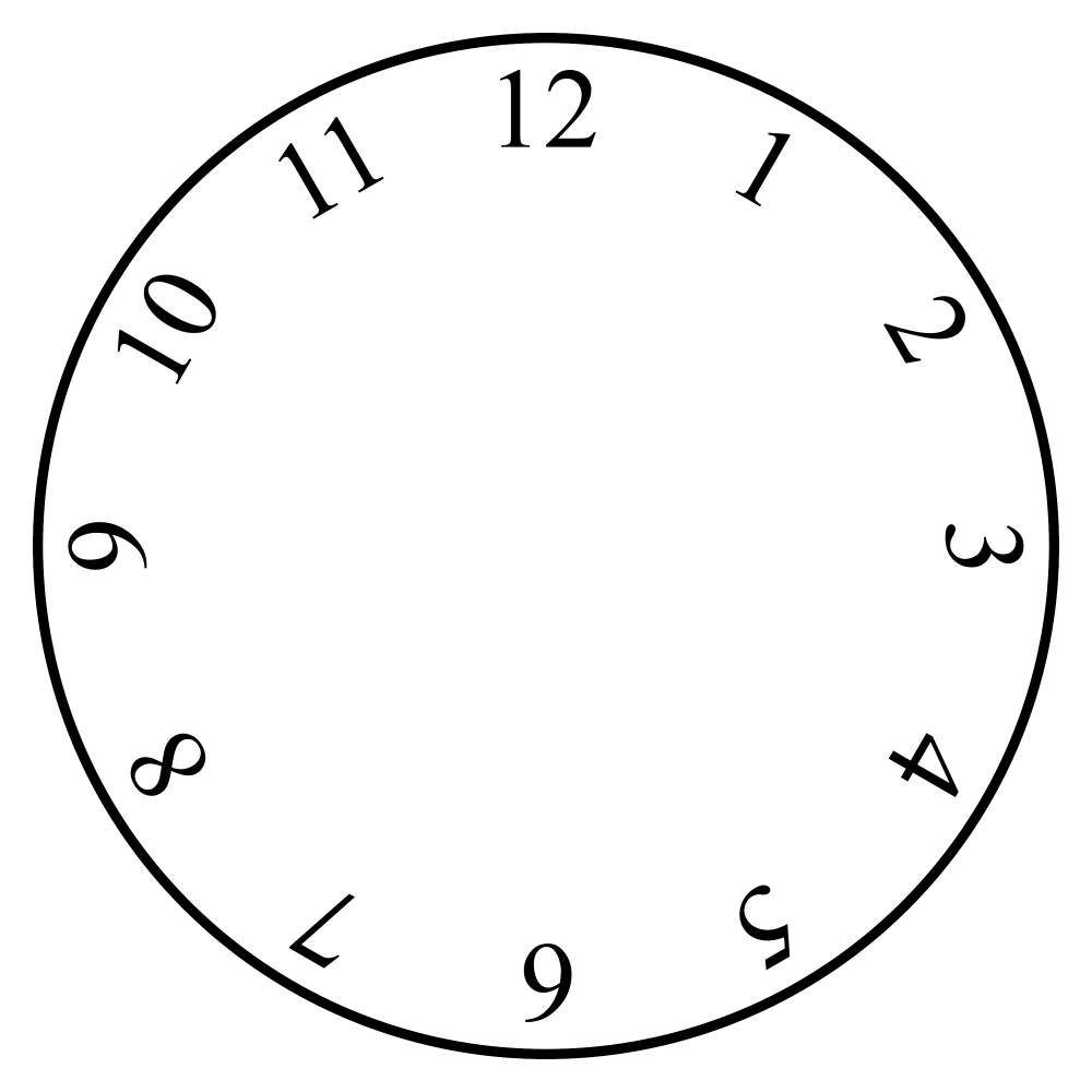 Циферблат часов без стрелок