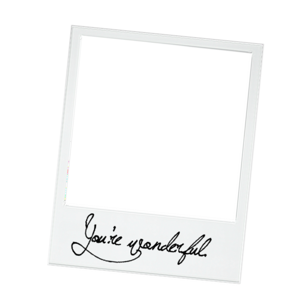 Рамка полароид с надписью