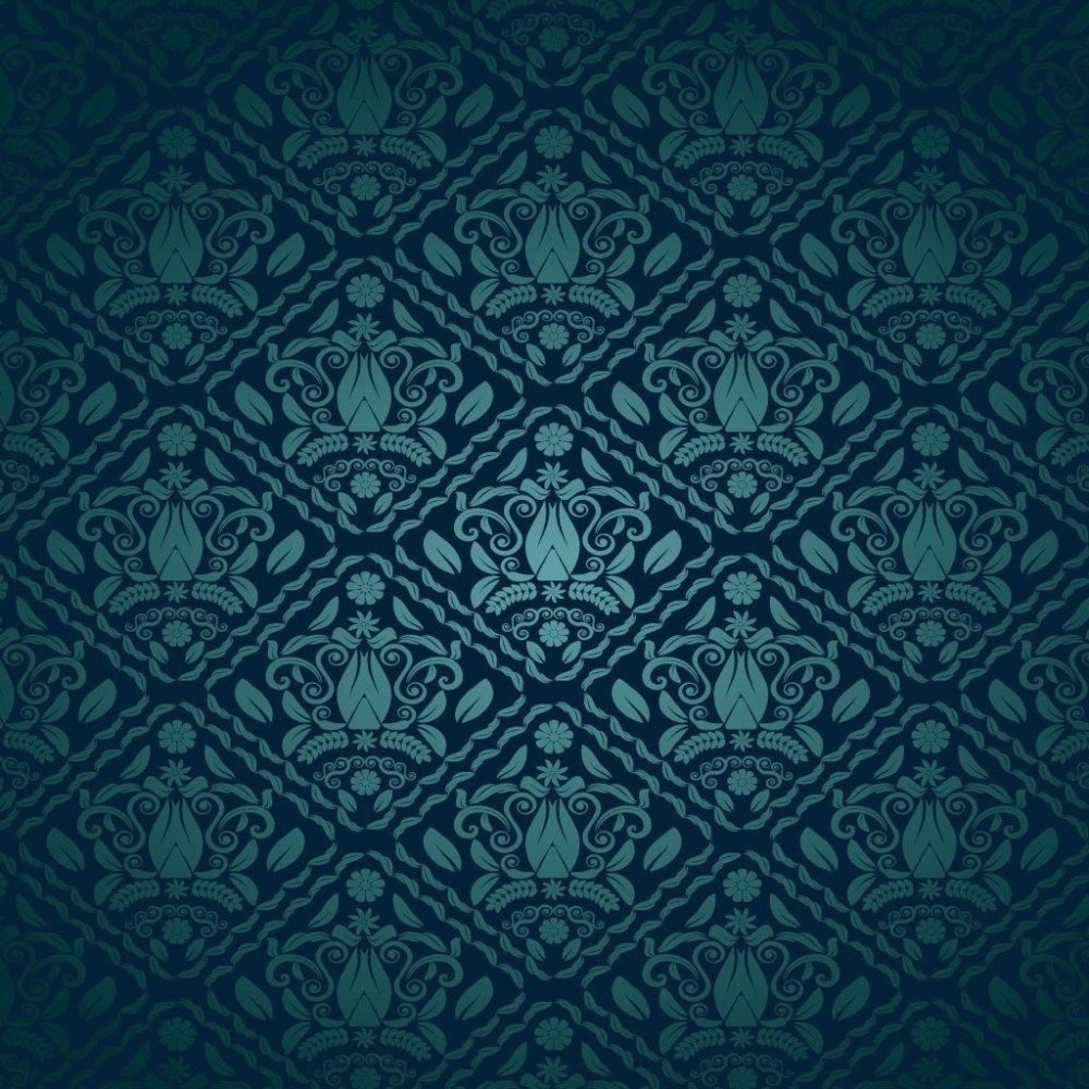 Орнамент сине зеленый