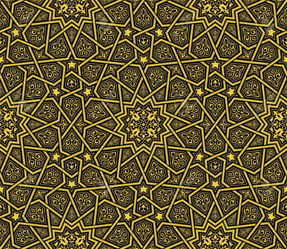 Арабские узоры золото