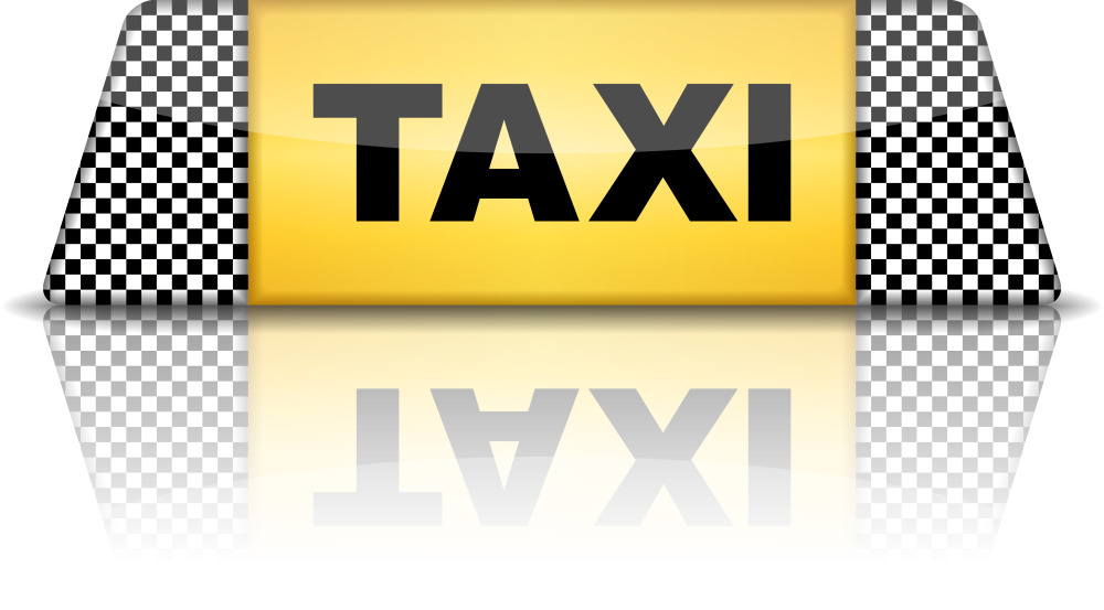 Визитка таксиста черно белая