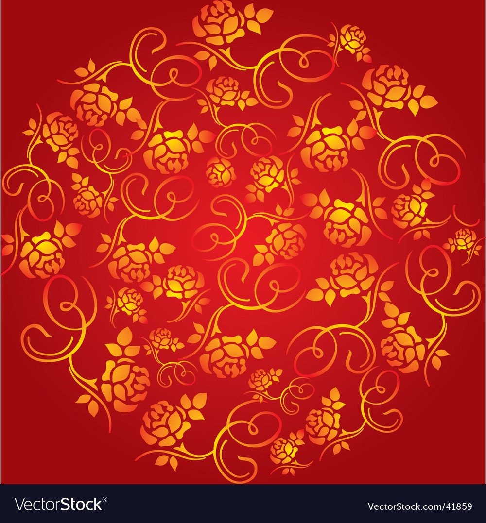 Красно желтый орнамент