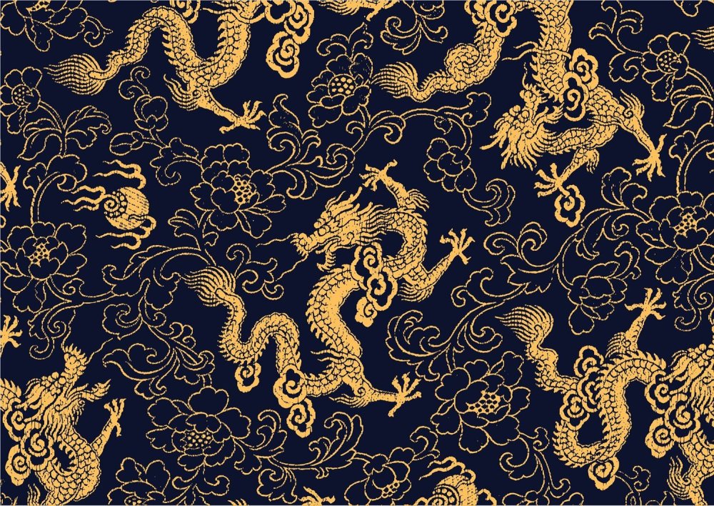 Ткань с китайским орнаментом