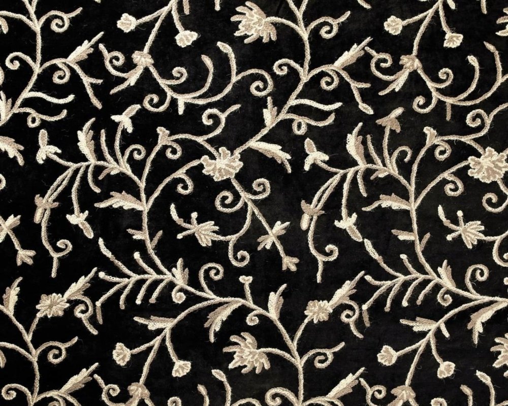 Вышивка на черной канве