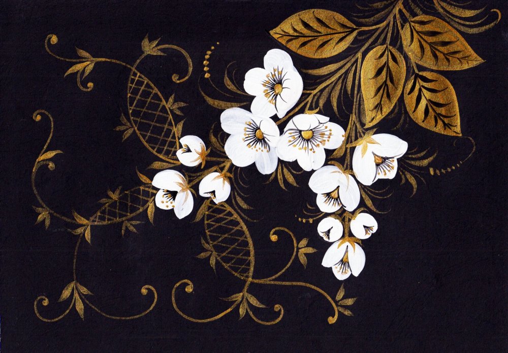 Цветочная вышивка гладью