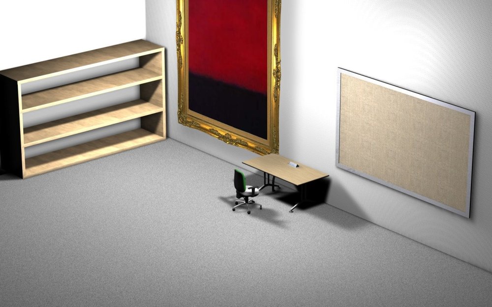 Обои с полками