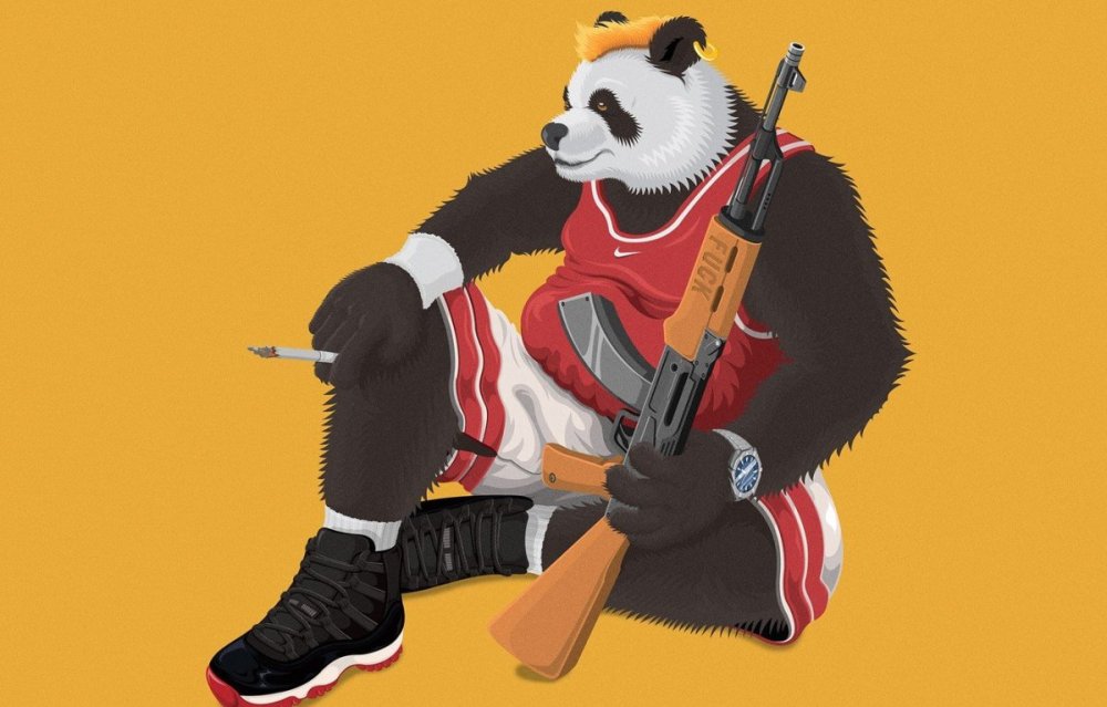 Медведь в ушанке с балалайкой