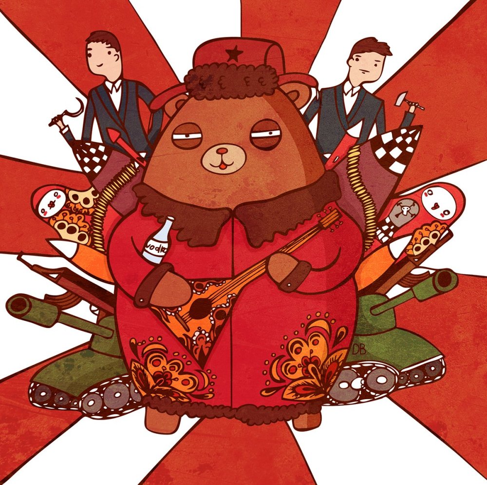 Медведь самовар балалайка