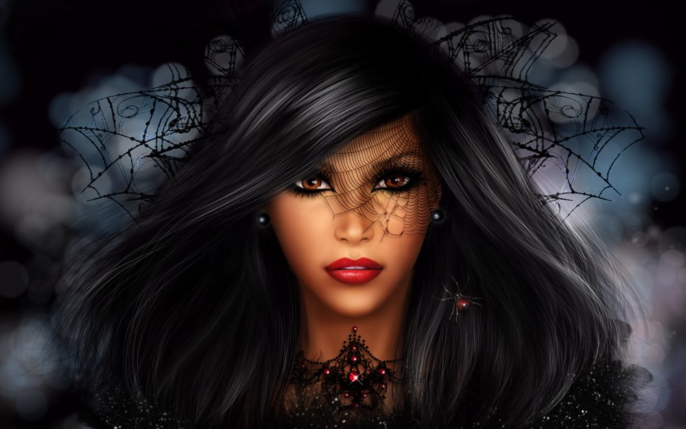 Черноволосая девушка