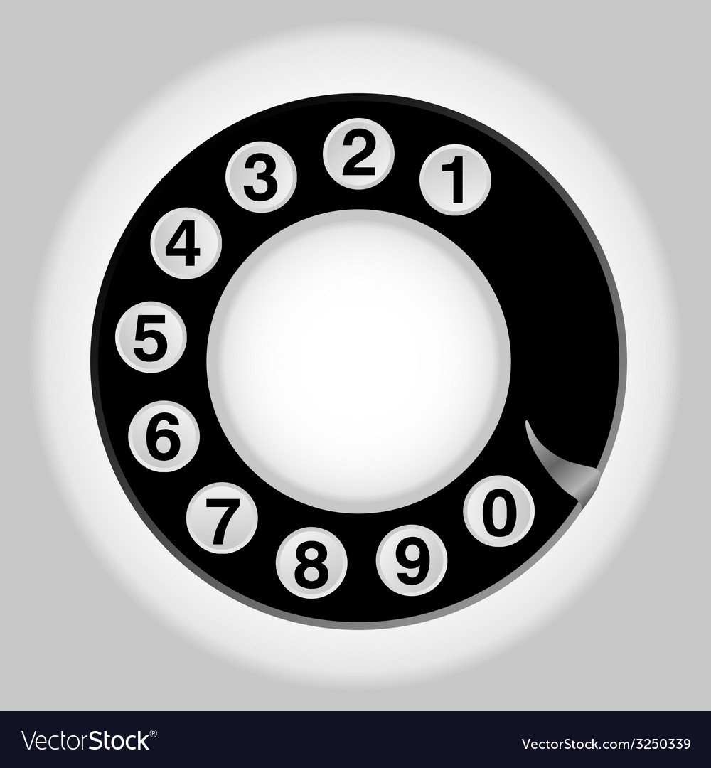 Телефонный диск с цифрами