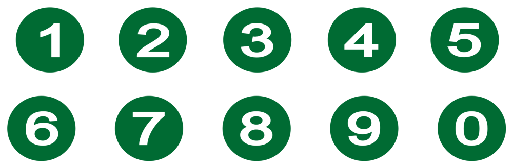 Иконки цифры