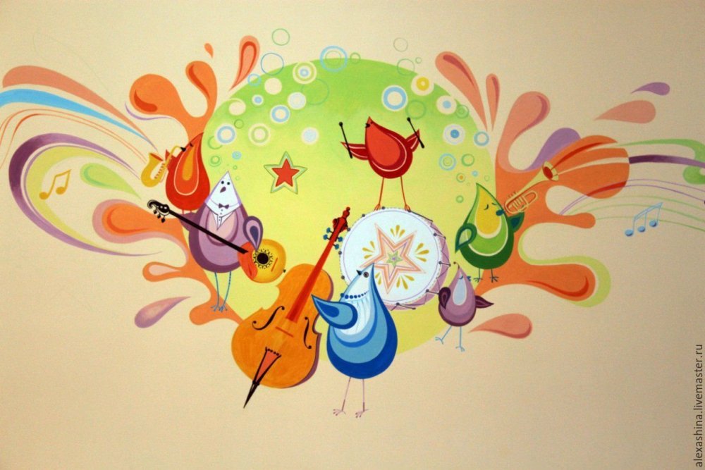 Красивые цветные нотки