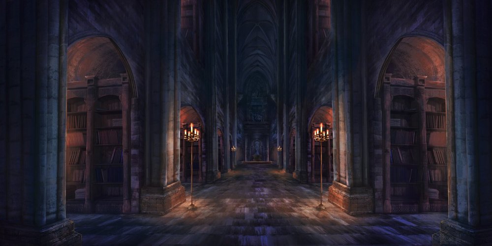 Зимний страшный замок внутри