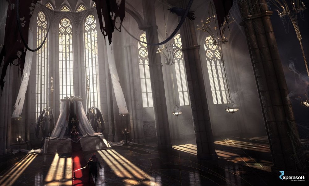 Тронный зал арт средневековье