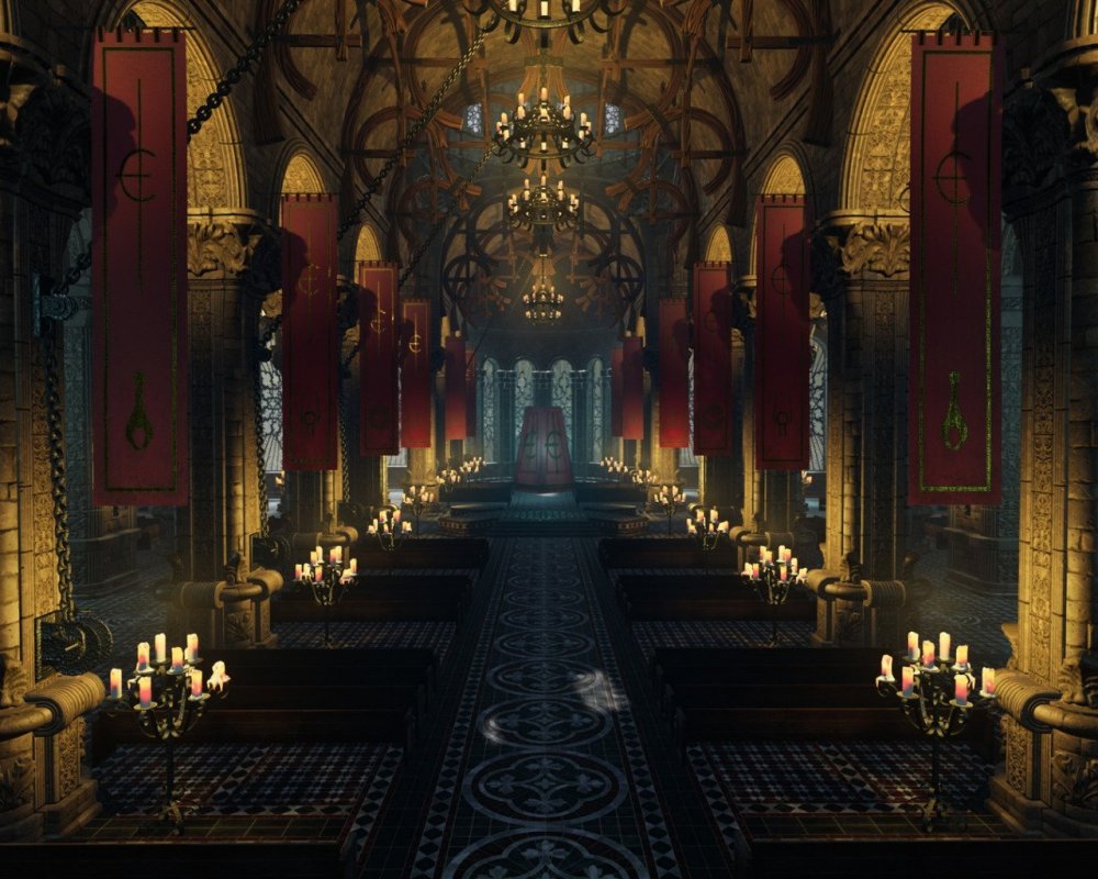 Готика замок Тронный зал