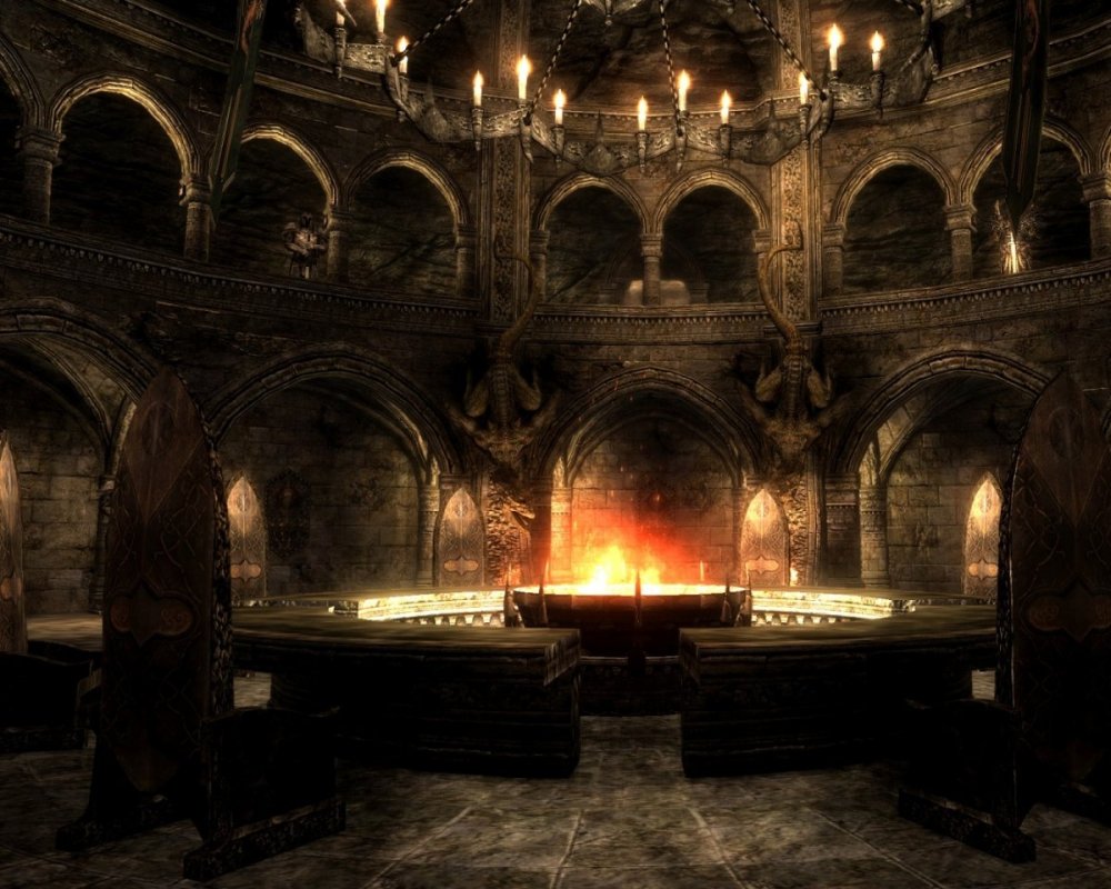 Тронный зал Готика арт фэнтези