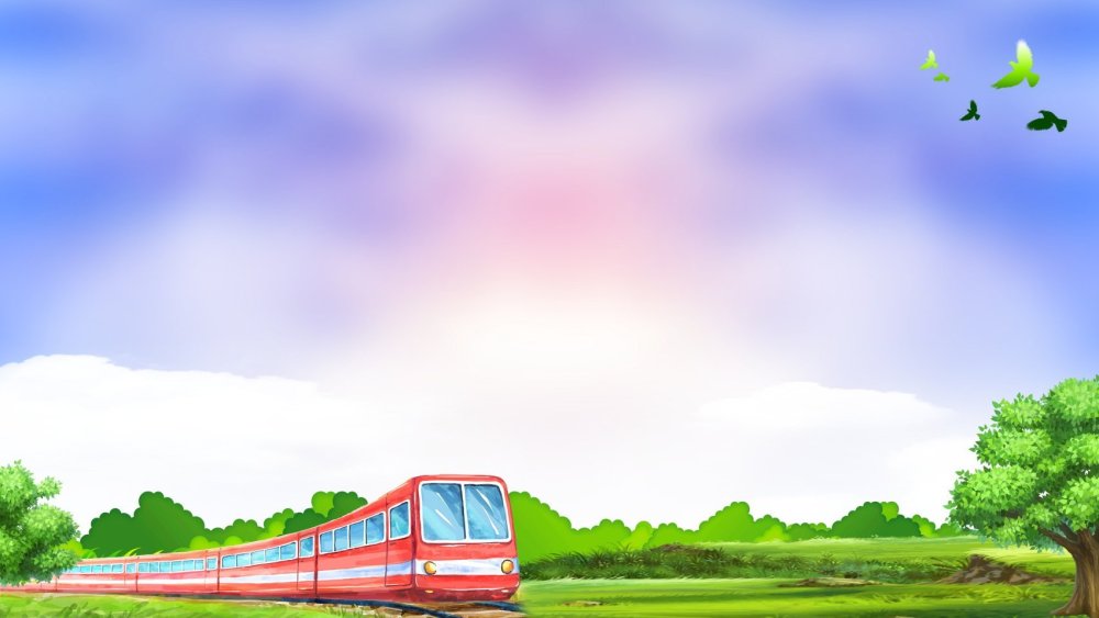 Красивый вид из окна поезда