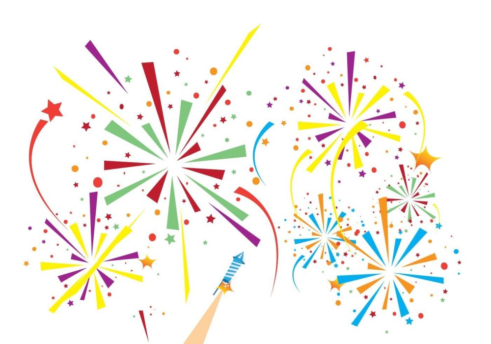 Золотой фейерверк на прозрачном фоне