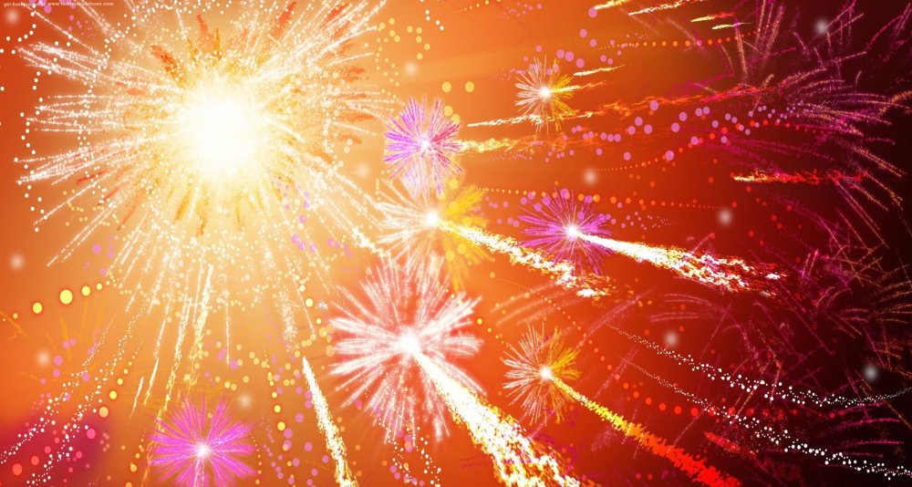 Фейерверк на прозрачном фоне