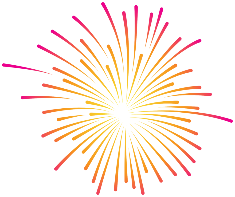 Салют на прозрачном фоне