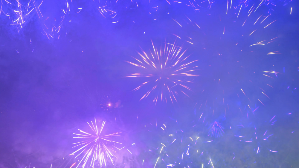 Новогодний фейерверк рамка