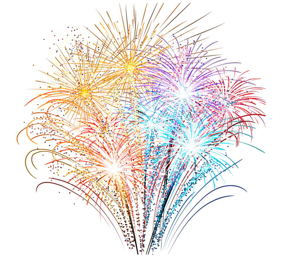 Человек на фоне салюта