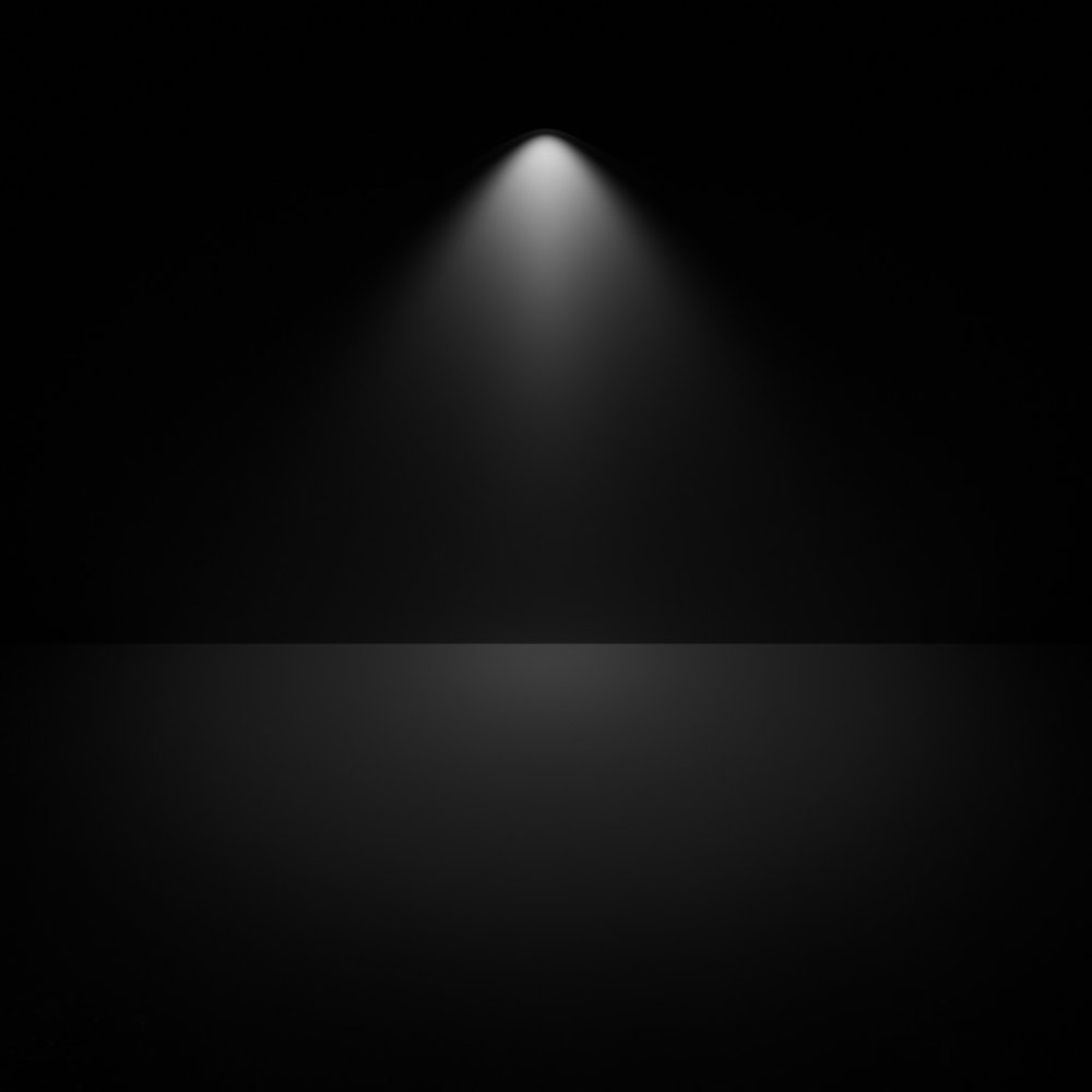 Свет сверху на черном фоне