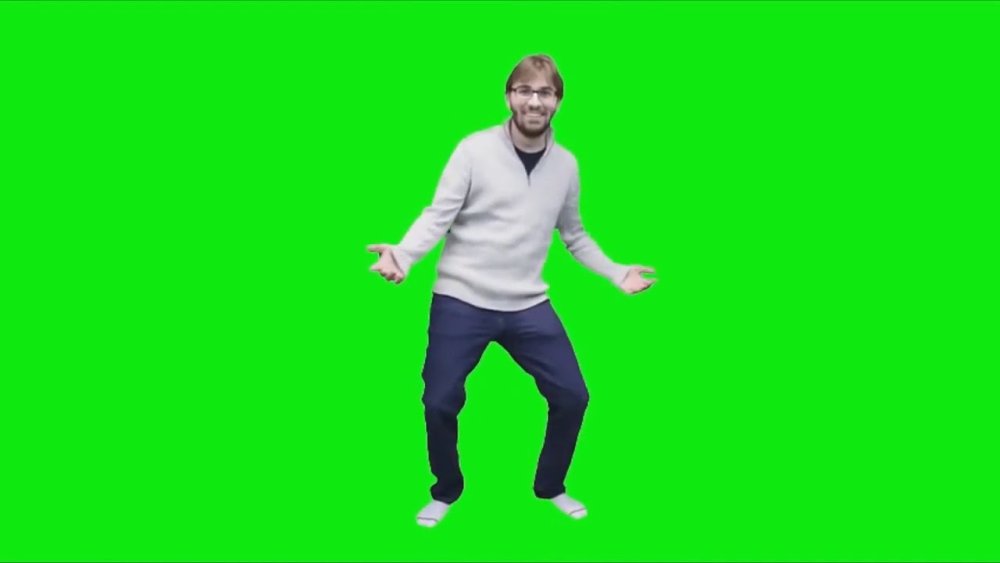 Человек на хромакее