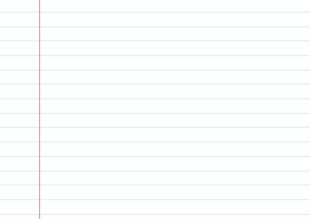 Лист тетради в линейку