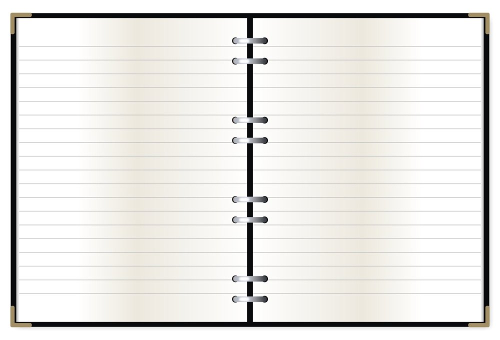 Открытый блокнот без фона