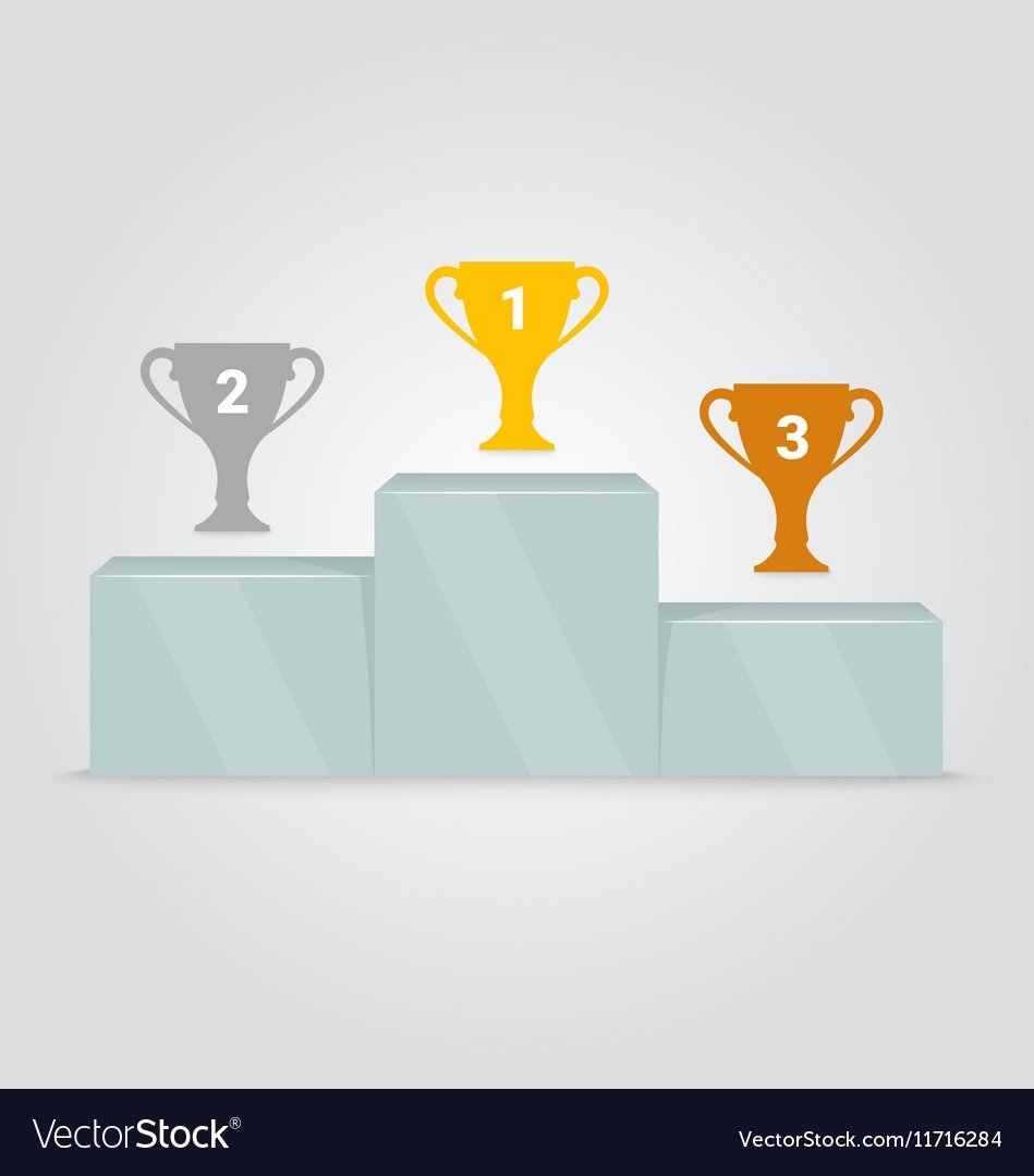 Пьедестал победителей на прозрачном фоне