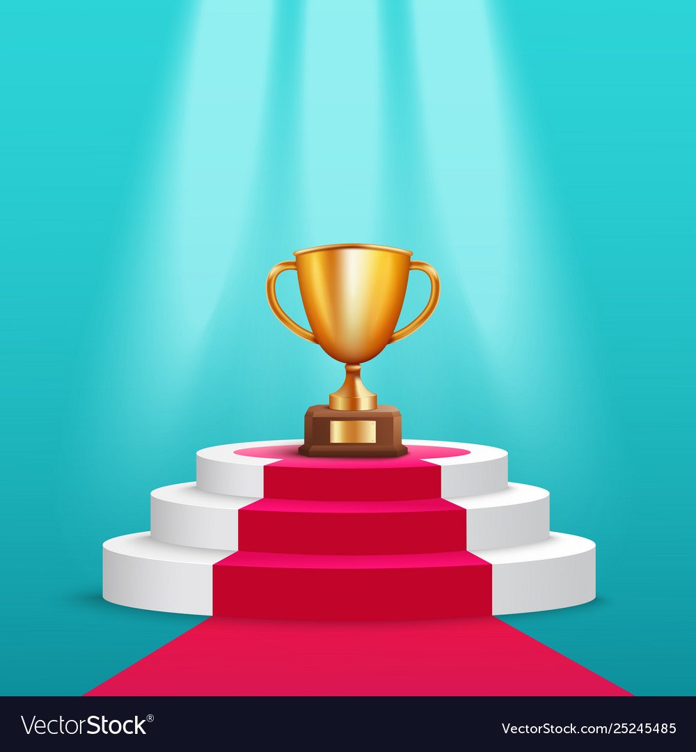 Первое место пьедестал